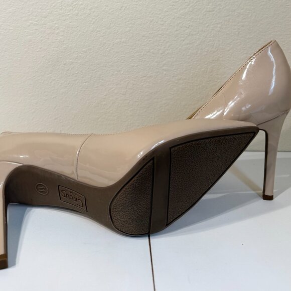 CIRCUS BY SAM EDELMAN Mina Nude Linen Women’s Size 11 Pumps 3.5” Heels - Picture 4 of 5